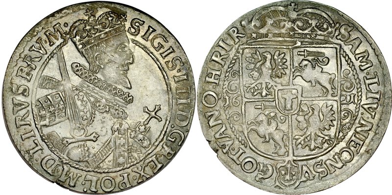 Zygmunt III 1587-1632, Ort 1621, Bydgoszcz.
 Kop. 1272, Gum. 1172, wyjątkowo pi...