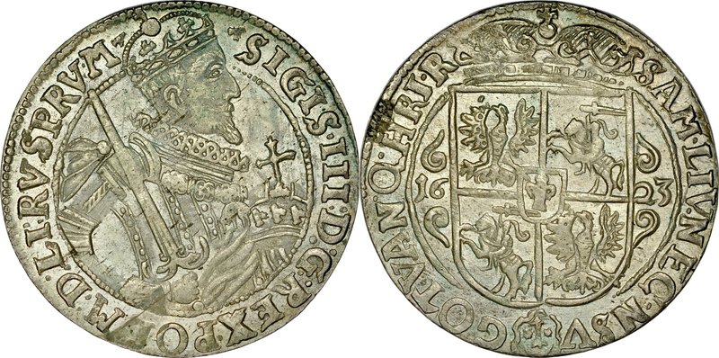 Zygmunt III 1587-1632, Ort 1623, Bydgoszcz.
 Kop. 1279, Gum. 1177, wyjątkowo pi...