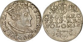 Zygmunt III 1587-1632, Trojak 1588, Olkusz.