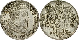 Zygmunt III 1587-1632, Trojak 1589, Olkusz.