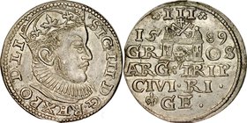 Zygmunt III 1587-1632, Trojak 1589, Ryga.
