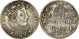 Zygmunt III 1587-1632, Trojak 1589, Ryga.