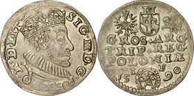 Zygmunt III 1587-1632, Trojak 1590, Olkusz.