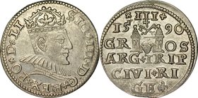Zygmunt III 1587-1632, Trojak 1590, Ryga.