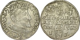 Zygmunt III 1587-1632, Trojak 1592, Olkusz.