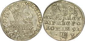Zygmunt III 1587-1632, Trojak 1592, Olkusz.