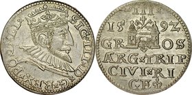 Zygmunt III 1587-1632, Trojak 1592, Ryga.