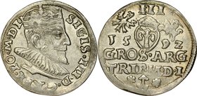 Zygmunt III 1587-1632, Trojak 1592, Wilno.