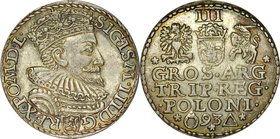Zygmunt III 1587-1632, Trojak 1593, Malbork.