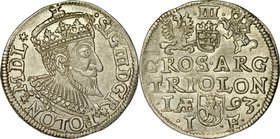 Zygmunt III 1587-1632, Trojak 1593, Olkusz.