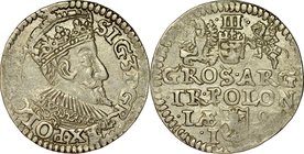 Zygmunt III 1587-1632, Trojak 1593, Olkusz.