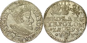 Zygmunt III 1587-1632, Trojak 1593, Olkusz.