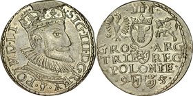 Zygmunt III 1587-1632, Trojak 1593, Olkusz.