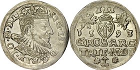 Zygmunt III 1587-1632, Trojak 1593, Wilno.