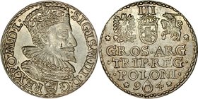 Zygmunt III 1587-1632, Trojak 1594, Malbork.