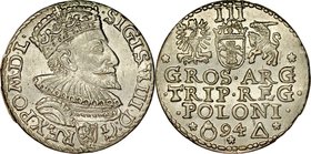 Zygmunt III 1587-1632, Trojak 1594, Malbork.