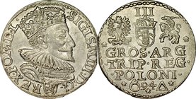 Zygmunt III 1587-1632, Trojak 1594, Malbork.
