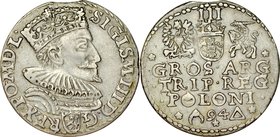 Zygmunt III 1587-1632, Trojak 1594, Malbork.