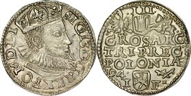 Zygmunt III 1587-1632, Trojak 1594, Poznań.