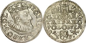 Zygmunt III 1587-1632, Trojak 1594, Poznań.
