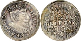 Zygmunt III 1587-1632, Trojak 1594, Poznań.