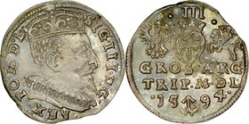Zygmunt III 1587-1632, Trojak 1594, Wilno.