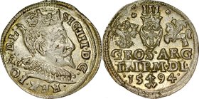 Zygmunt III 1587-1632, Trojak 1594, Wilno.