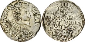Zygmunt III 1587-1632, Trojak 1595, Bydgoszcz.