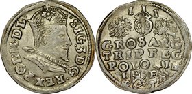 Zygmunt III 1587-1632, Trojak 1595, Lublin.
