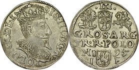 Zygmunt III 1587-1632, Trojak 1595, Olkusz.
