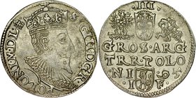 Zygmunt III 1587-1632, Trojak 1595, Olkusz.
