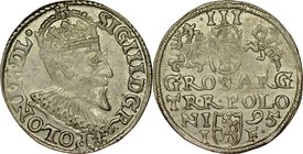 Zygmunt III 1587-1632, Trojak 1595, Olkusz.