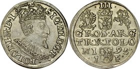 Zygmunt III 1587-1632, Trojak 1595, Olkusz.
