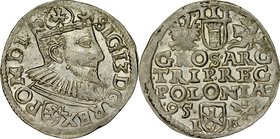 Zygmunt III 1587-1632, Trojak 1595, Poznań.