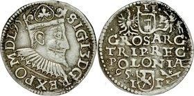 Zygmunt III 1587-1632, Trojak 1595/95, Poznań, RR.