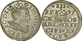 Zygmunt III 1587-1632, Trojak 1595, Ryga.