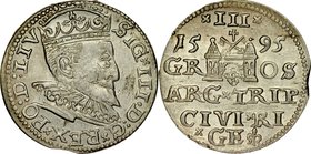 Zygmunt III 1587-1632, Trojak 1595, Ryga.