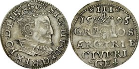 Zygmunt III 1587-1632, Trojak 1595, Ryga.