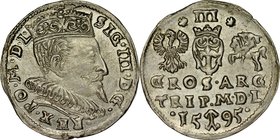 Zygmunt III 1587-1632, Trojak 1595, Wilno.