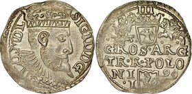 Zygmunt III 1587-1632, Trojak 1599, Olkusz.