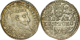 Zygmunt III 1587-1632, Trojak 1599, Olkusz.