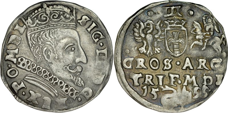 Zygmunt III 1587-1632, Trojak 1599, Wilno, RR.
 Kop. 3538 R5, Iger V.99.1.b, Iv...