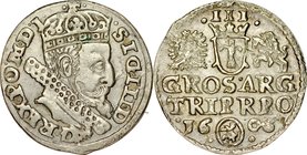 Zygmunt III 1587-1632, Trojak 1606, Kraków.