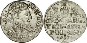 Zygmunt III 1587-1632, Trojak 1619, Kraków.
