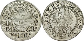 Zygmunt III 1587-1632, Grosz 1615, Kraków.
