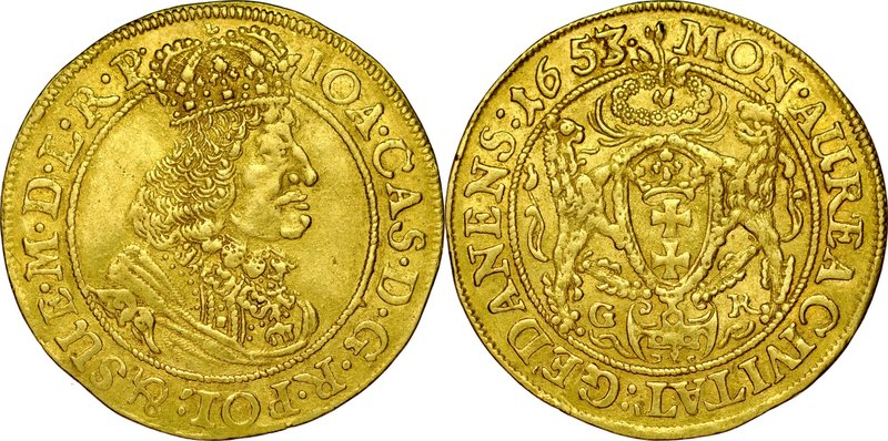Jan II Kazimierz 1649-1668, Dukat 1653, Gdańsk.
 Kop. 7654, Dutkowski 336, Gum....