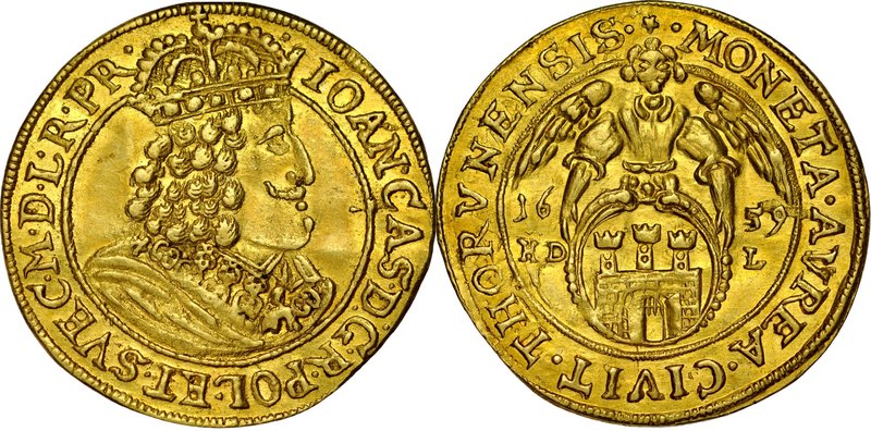 Jan II Kazimierz 1649-1668, Dukat 1659, Toruń.
 Kop. 8353, Dutkowski 72a, Gum. ...
