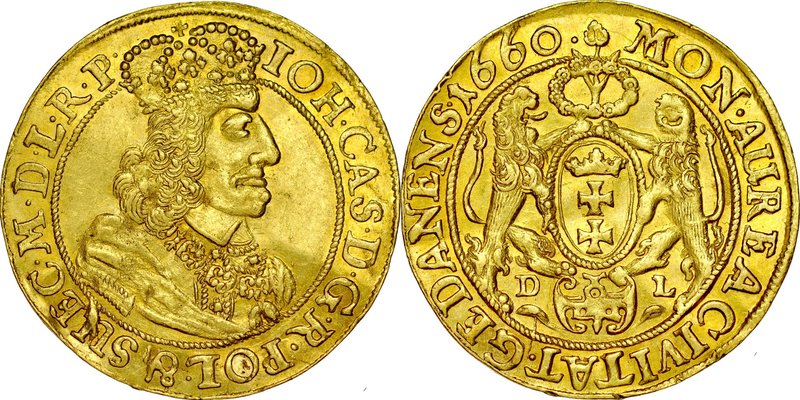 Jan II Kazimierz 1649-1668, Dukat 1660, Gdańsk.
 Kop. 7662, Dutkowski 355, Gum....