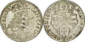 Jan II Kazimierz 1649-1668, Szóstak 1657, Kraków.
