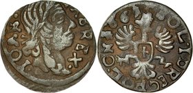 Jan II Kazimierz 1649-1668, Szeląg 1661, fałszerstwo z epoki tak zwanej boratynki.